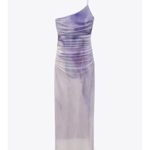 Elegant Purple One-Shoulder Dress